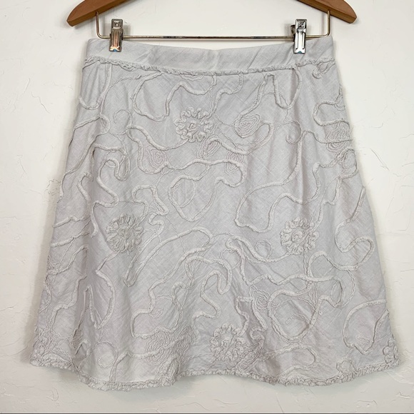 MAX STUDIO Cotton Above-Knee Beige Boho Skirt S - Picture 6 of 7
